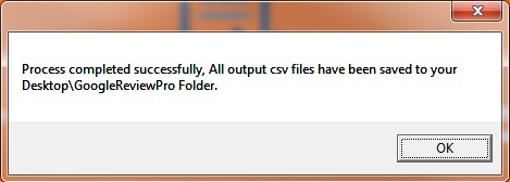 Google Review Software Output Folder